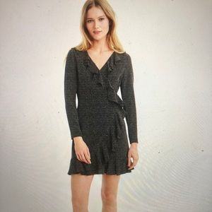 Club Monaco ruffle wrap dress